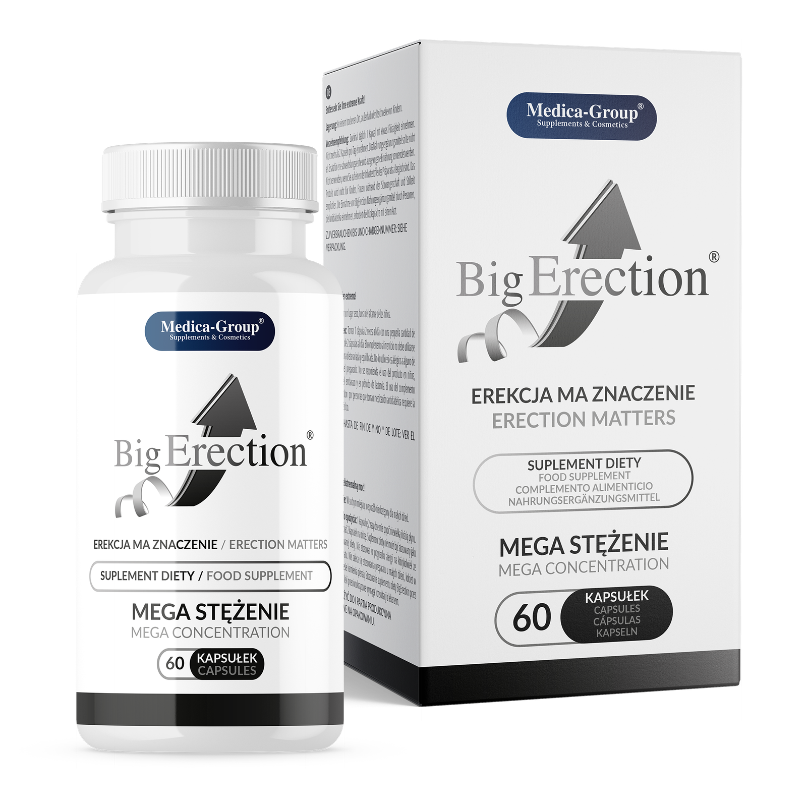 Big Erection Capsules x60 bottle and box